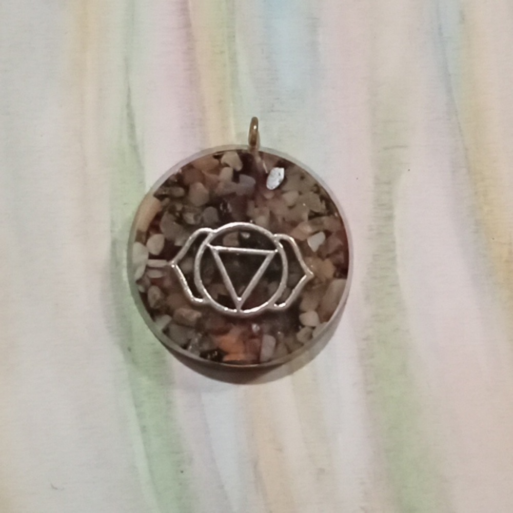 Handmade OOAK Resin & Gemstone Pendant/ Ornament